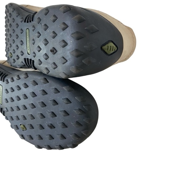 Lands End Flats Loafers Womens 9B Tan/Forest Green Leather Slip On Comfort Shoes - Picture 11 of 13